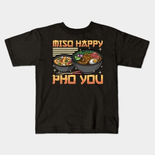 Funny Miso Happy Pho You Miso Soup Pun Kids T-Shirt